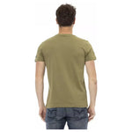Trussardi Action Green Cotton Men T-Shirt Trussardi Action Dim Gray