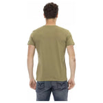 Trussardi Action Green Cotton Men T-Shirt Trussardi Action Rosy Brown