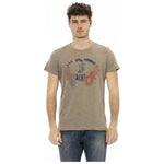 Trussardi Action Green Cotton Men T-Shirt Trussardi Action Rosy Brown