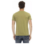 Trussardi Action Green Cotton Men T-Shirt Trussardi Action Dark Khaki