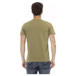Trussardi Action Green Cotton Men T-Shirt Trussardi Action Rosy Brown