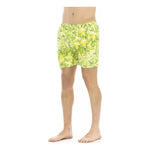 Just Cavalli Green Polyester Men Swim Short Just Cavalli Tan