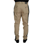 Dolce & Gabbana Brown Black Cotton Chino Men Pants PAN73275 - 50