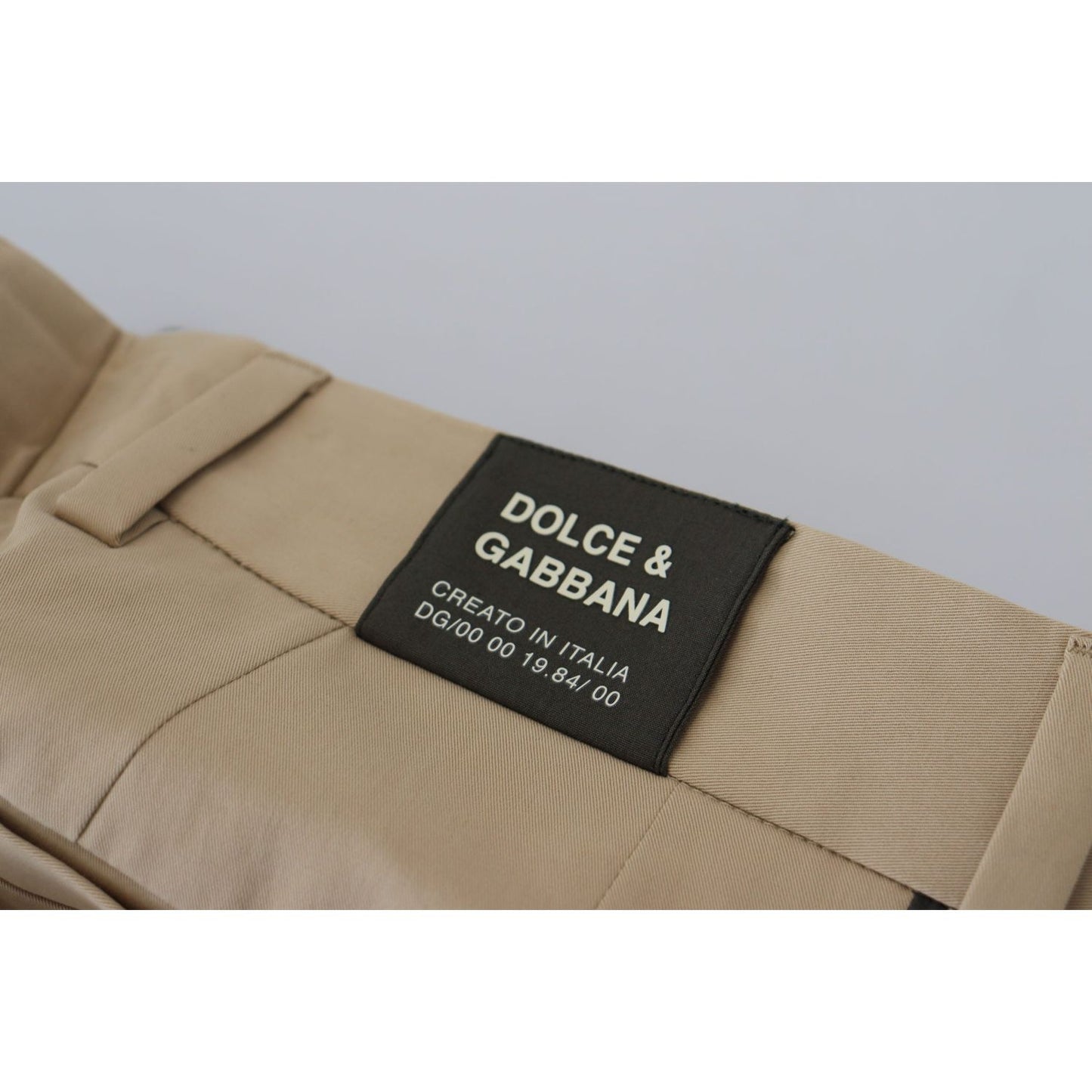 Dolce & Gabbana Brown Black Cotton Chino Men Pants PAN73275 - 50