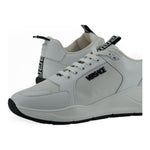 Versace Sleek White Calf Leather Sneakers 8054712372438