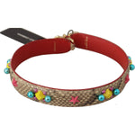 Dolce & Gabbana Beige Python Leather Crystals Shoulder Strap BEL8725