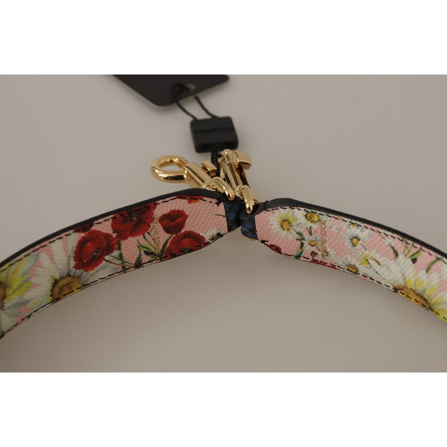Dolce & Gabbana Blue Exotic Leather Crystals Reversible Shoulder Strap BEL8730
