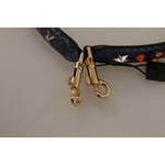 Dolce & Gabbana Blue Exotic Leather Crystals Reversible Shoulder Strap BEL8730