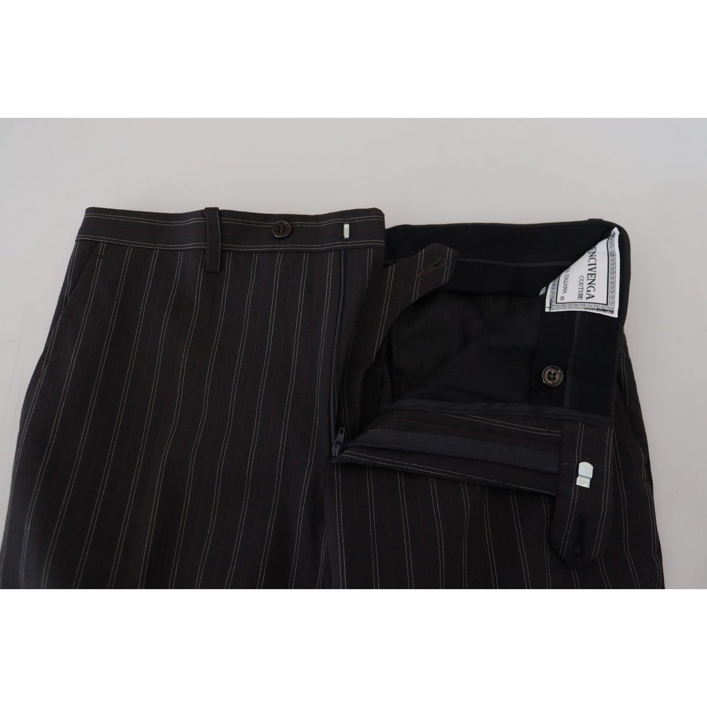 BENCIVENGA Black Stripes Viscose Dress Pants PAN74052 - 46