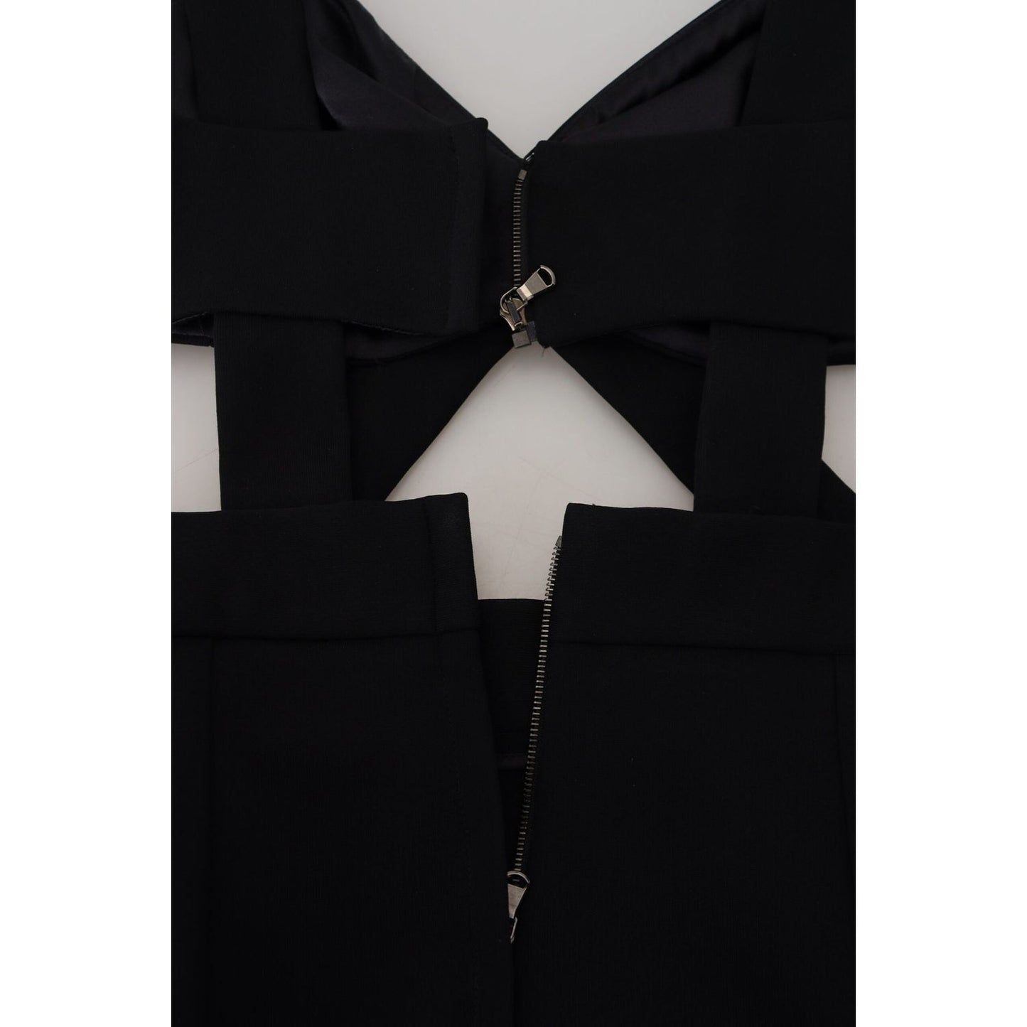 Dolce & Gabbana Black Viscose Bodycon Sheath Midi Dress DR28893-40