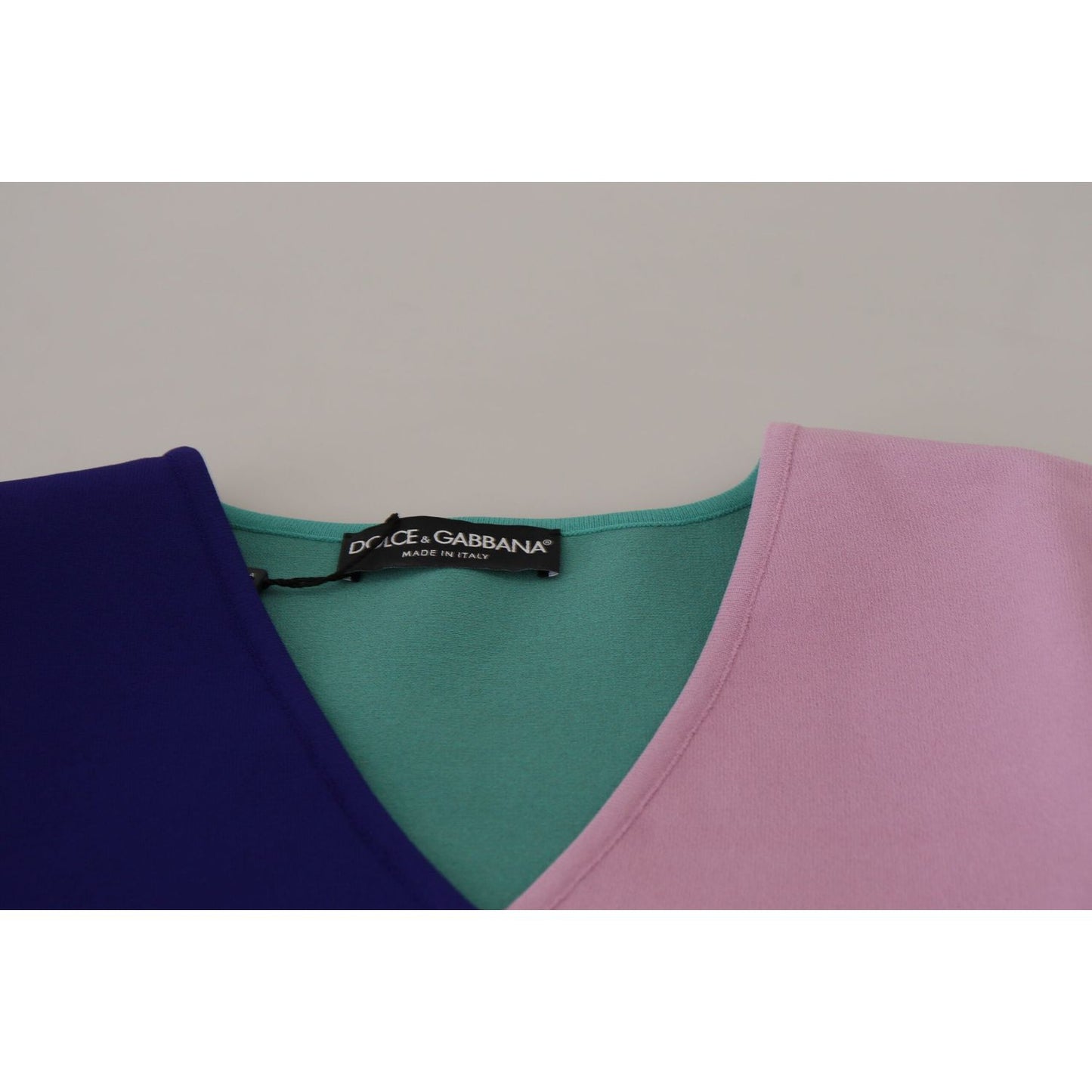 Dolce & Gabbana Multicolor V-neck Viscose Long Sleeves Sweater