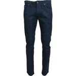 Exte Chic Tapered Blue Denim Jeans Exte Dark Slate Gray