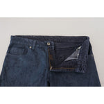 Exte Chic Tapered Blue Denim Jeans Exte Light Gray