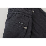 Dolce & Gabbana Elegant Grey Cotton Joggers for Men Dolce & Gabbana Dark Slate Gray