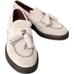 Dolce & Gabbana Ivory Suede Leather Men Espadrille Shoes MV5029-43