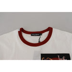 Dolce & Gabbana Cotton White Logo Print Crewneck T-shirt TSH83977-42