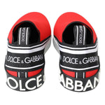 Dolce & Gabbana Red White Flat Sneakers Loafers Shoes MV5061- 40