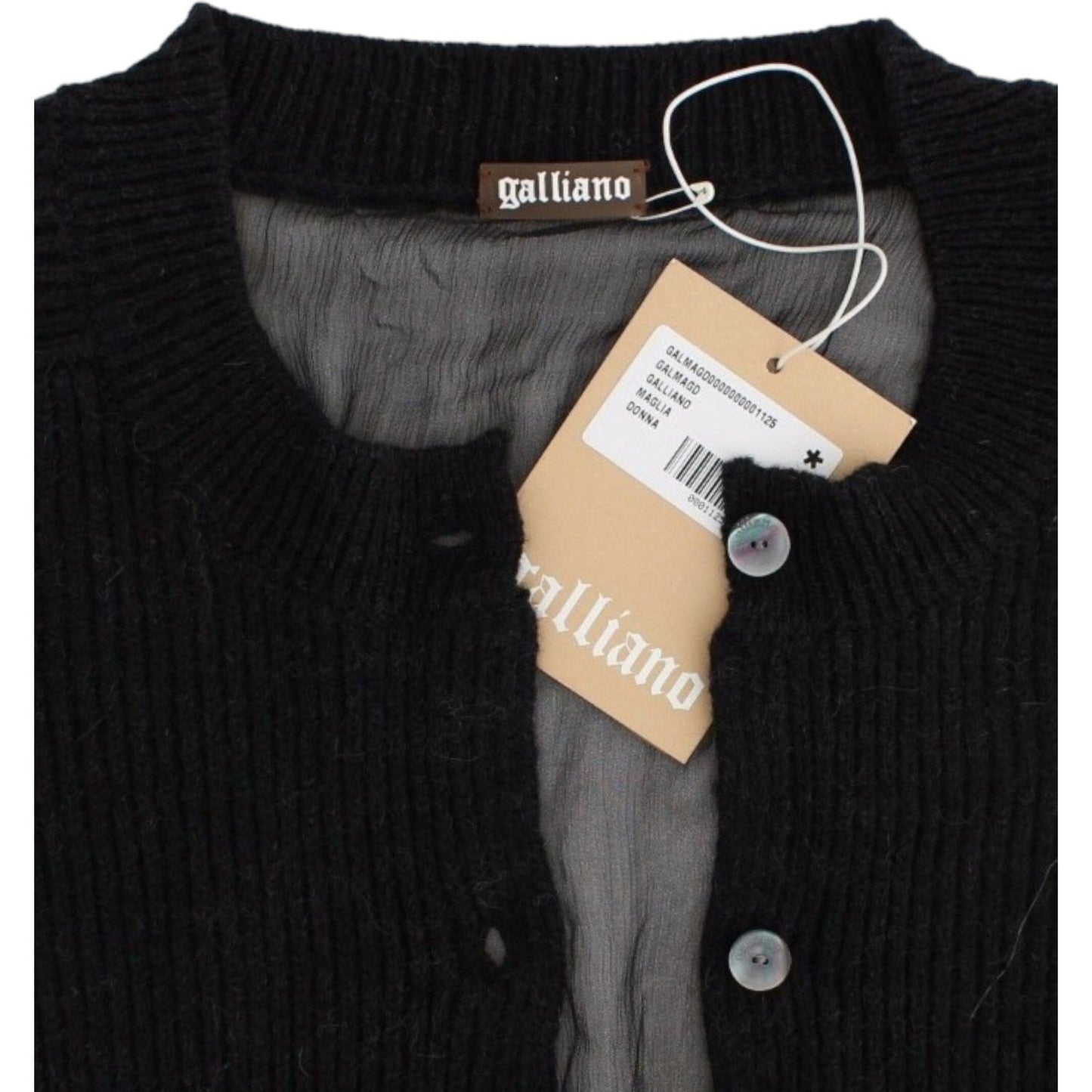 John Galliano Black wool cardigan SIG12096-M