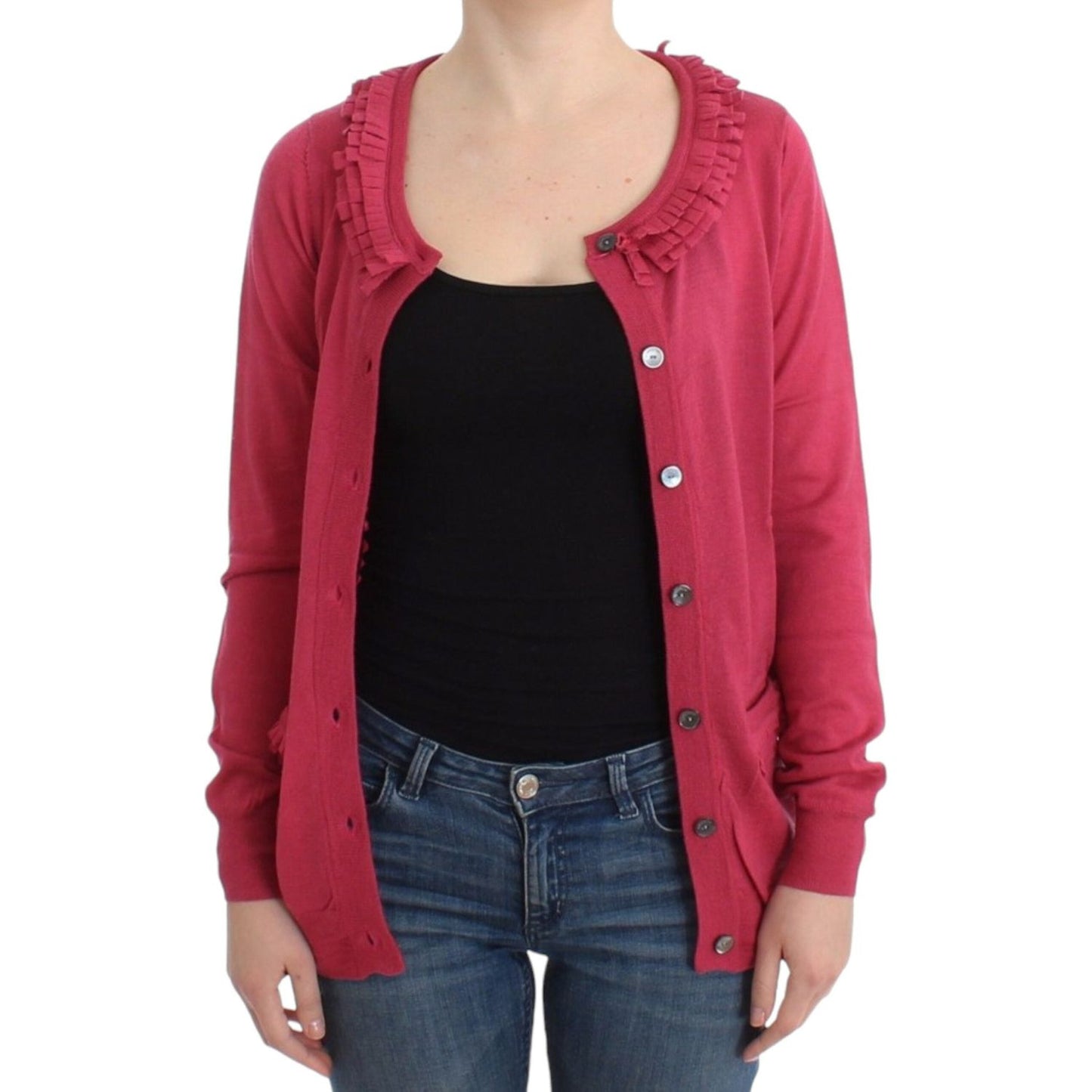 John Galliano Pink wool cardigan SIG12074-3