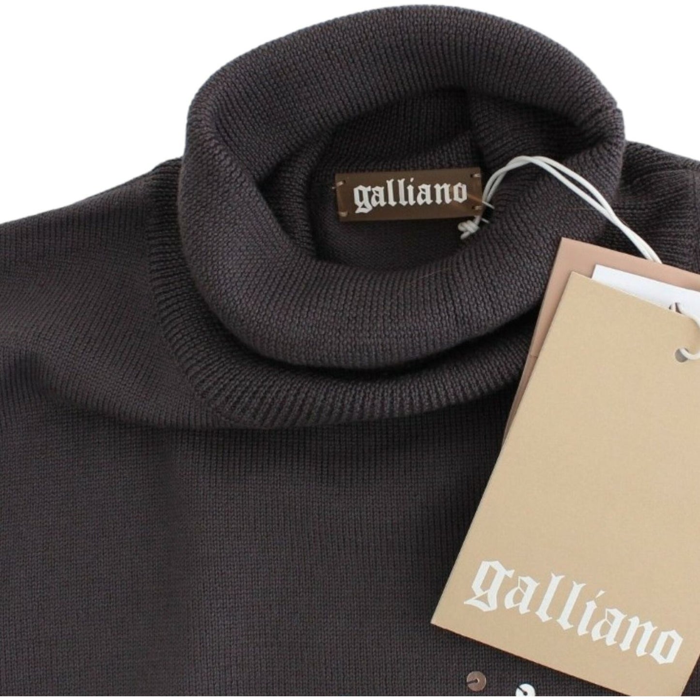 John Galliano Brown turtleneck cotton sweater SIG11968-2