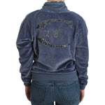 Cavalli Blue velvet cotton sweater SIG11901-42