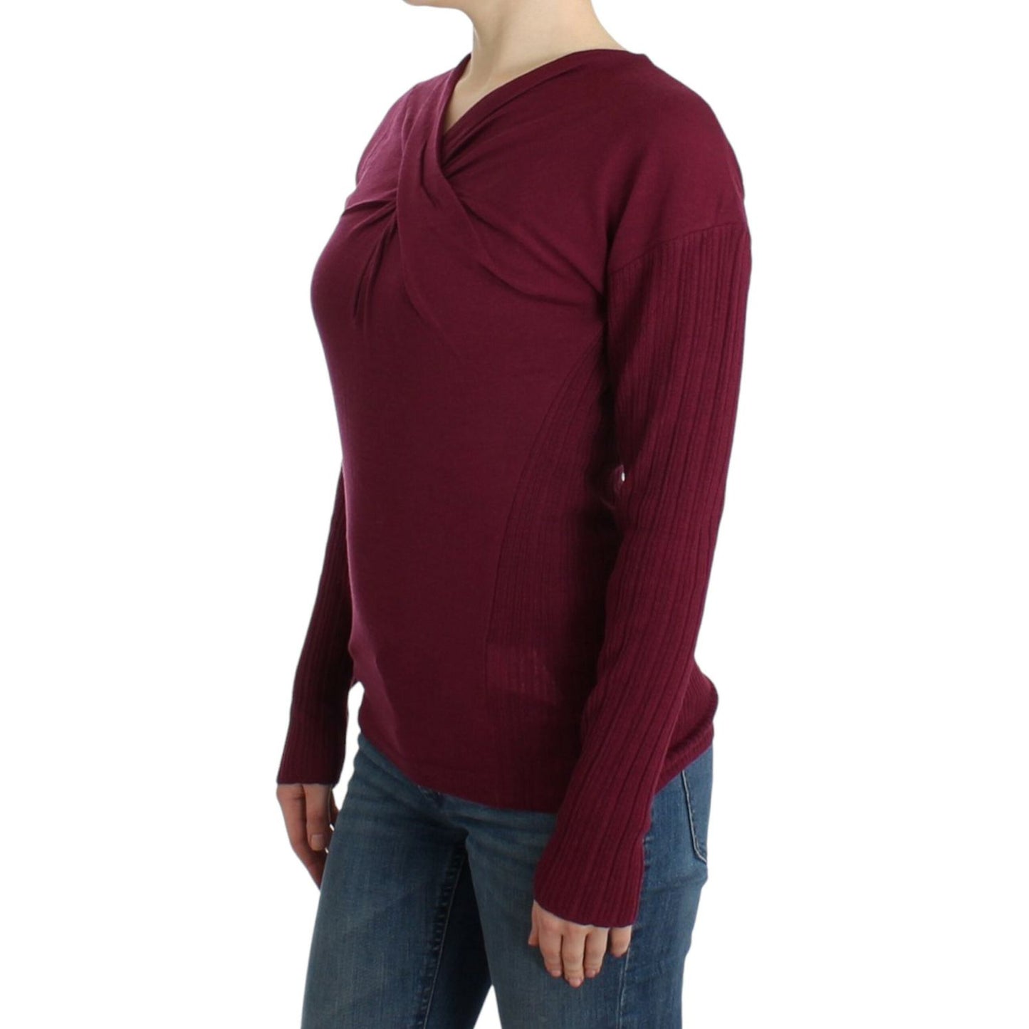 Cavalli Purple knitted wool sweater SIG11849-2