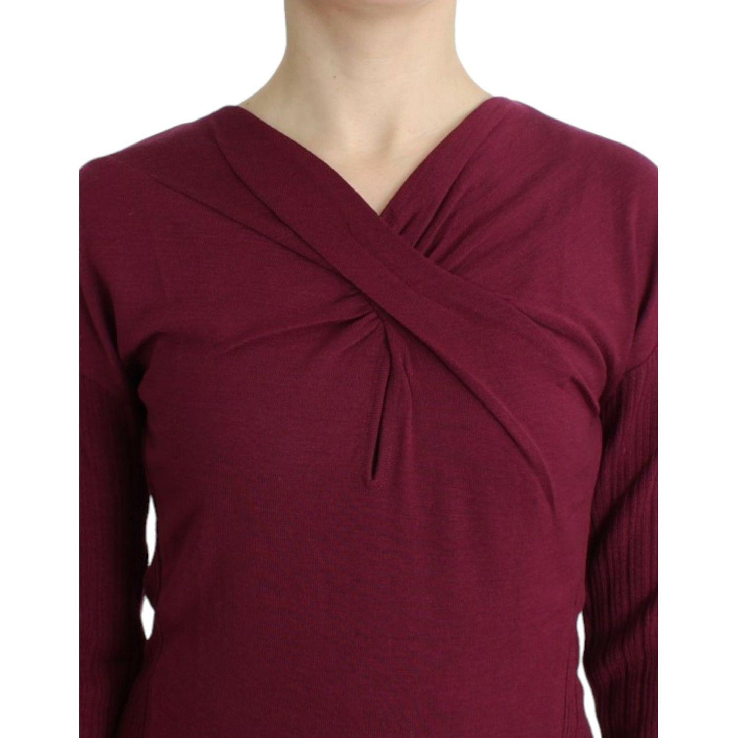 Cavalli Purple knitted wool sweater SIG11849-2