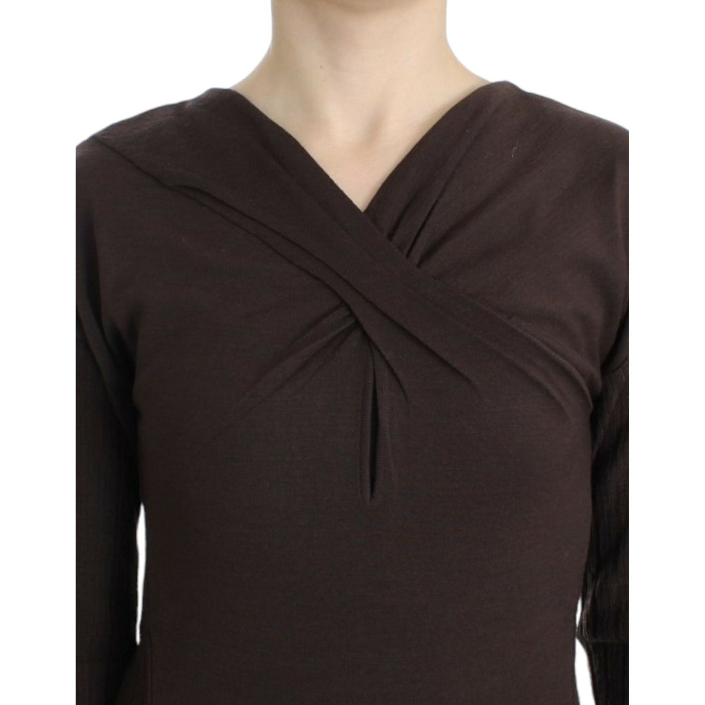 Cavalli Brown knitted wool sweater SIG11848-2