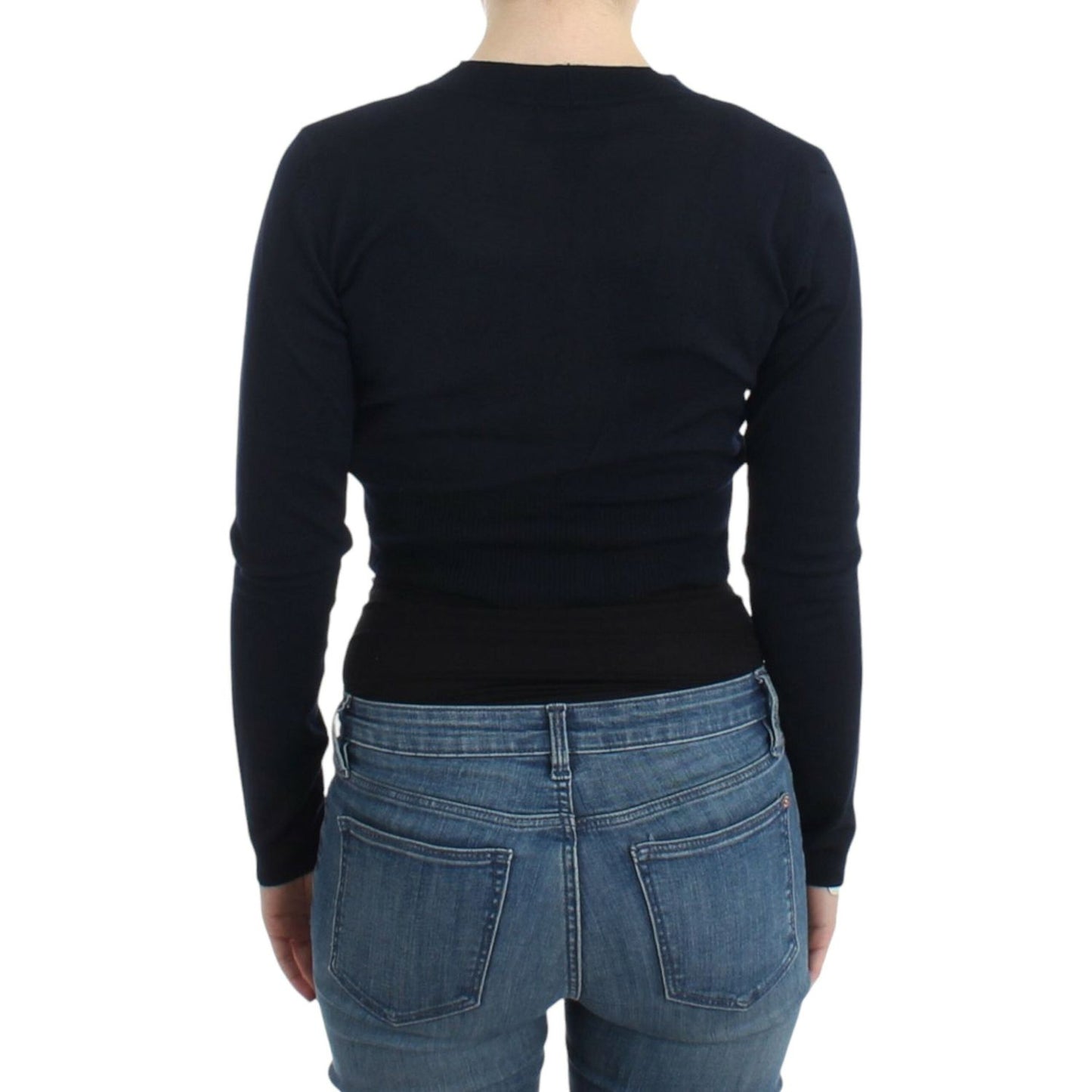 Cavalli Black cropped wool cardigan SIG11847-3
