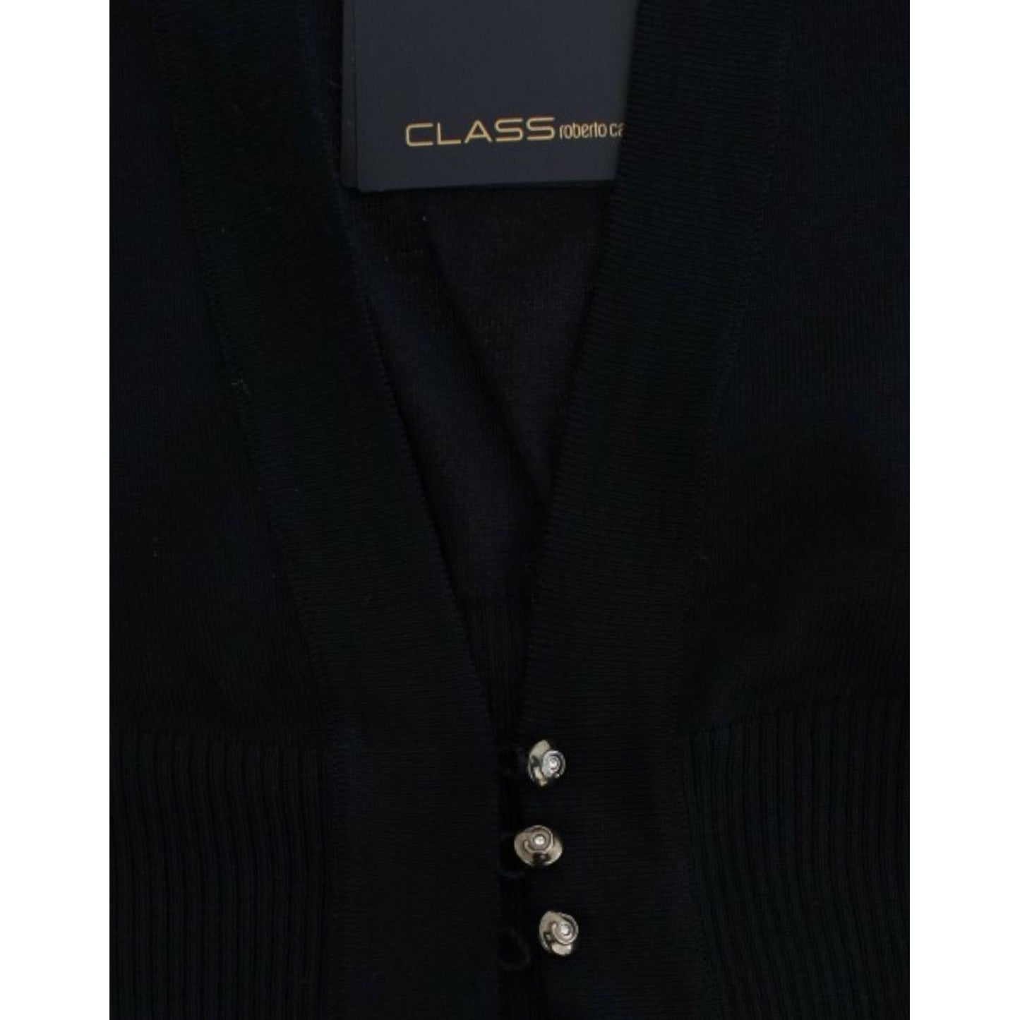 Cavalli Black cropped wool cardigan SIG11847-3