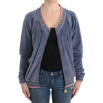 Cavalli Blue velvet zipup sweater SIG11841-2