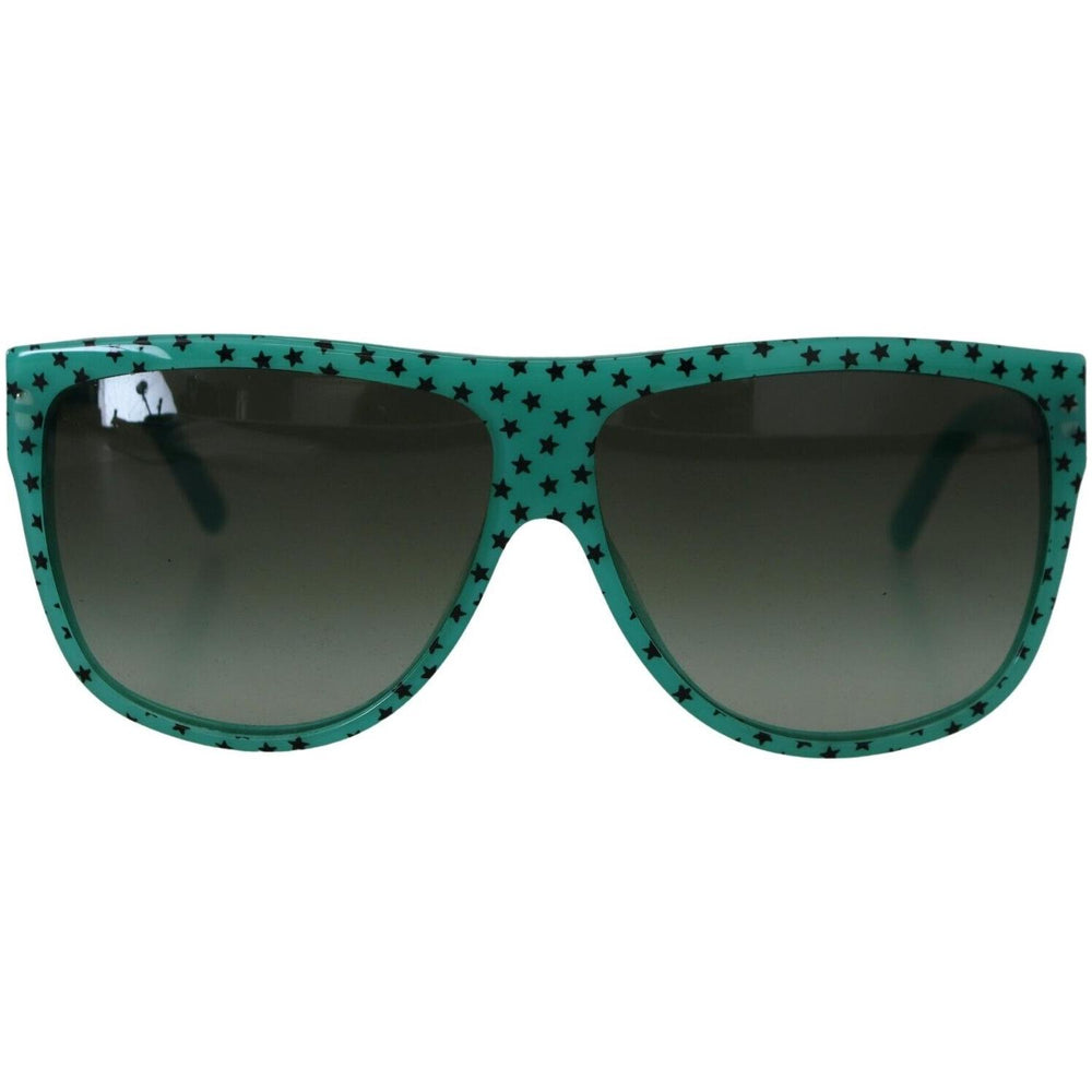 Dolce & Gabbana Green Stars Acetate Square Shades Sunglasses GLA1162