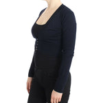Cavalli Blue cropped wool cardigan SIG11623-2