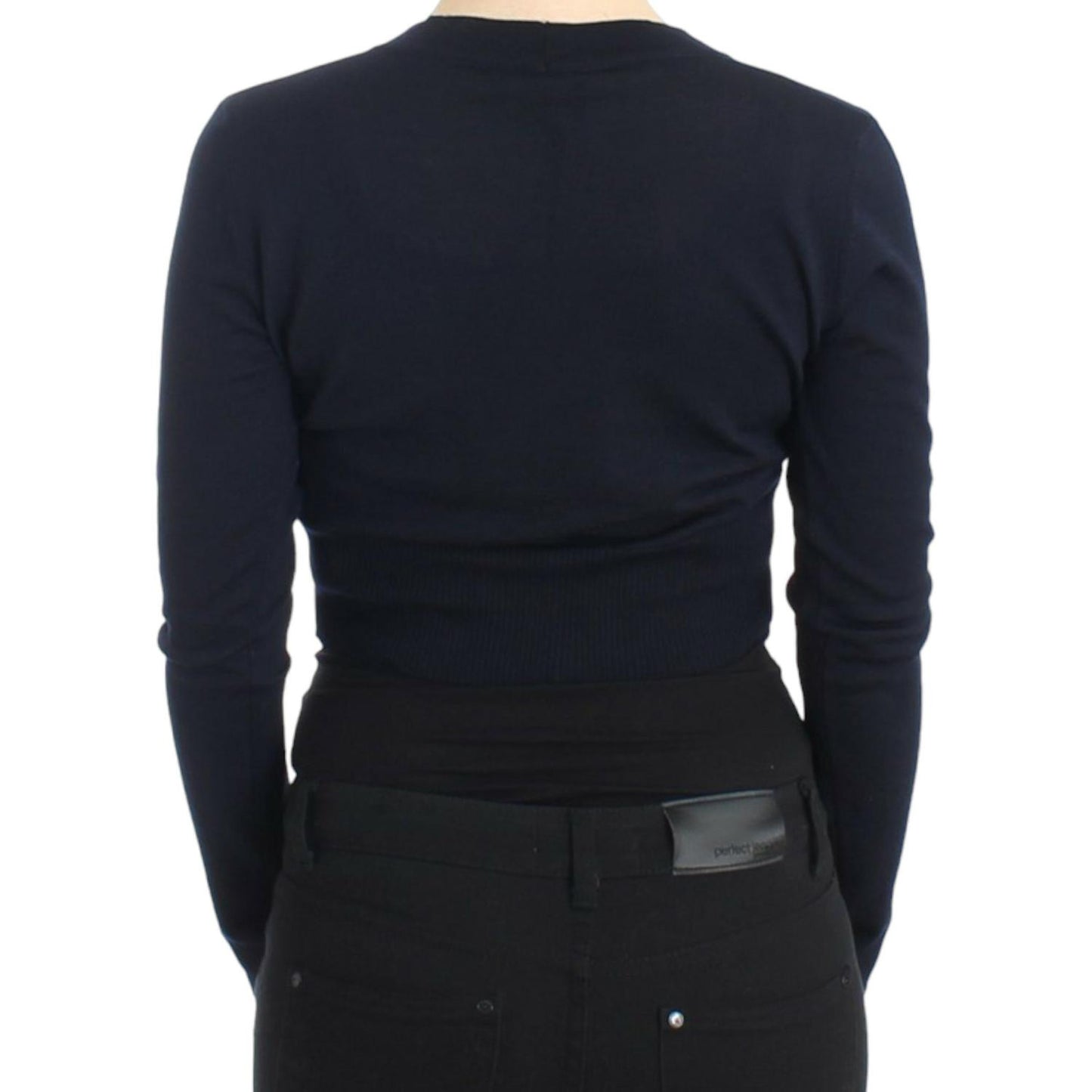 Cavalli Blue cropped wool cardigan SIG11623-2