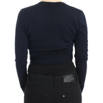 Cavalli Blue cropped wool cardigan SIG11623-2