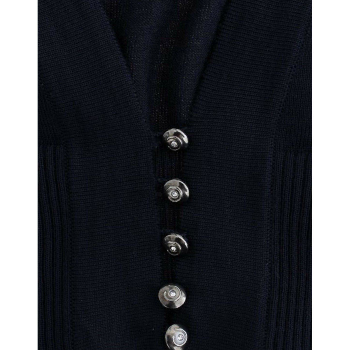 Cavalli Blue cropped wool cardigan SIG11623-2