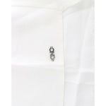 Costume National Elegant Monochrome Sleeveless Top with Gold Accents Costume National White Smoke