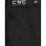 Costume National Elegant Monochrome Sleeveless Top with Gold Accents Costume National Dark Slate Gray