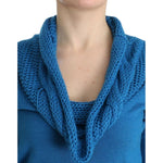 Costume National Blue knitted scoopneck sweater SIG12083-1
