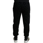 Dolce & Gabbana Black Leopard Cotton Slim Fit Jogger Pants PAN74988-50