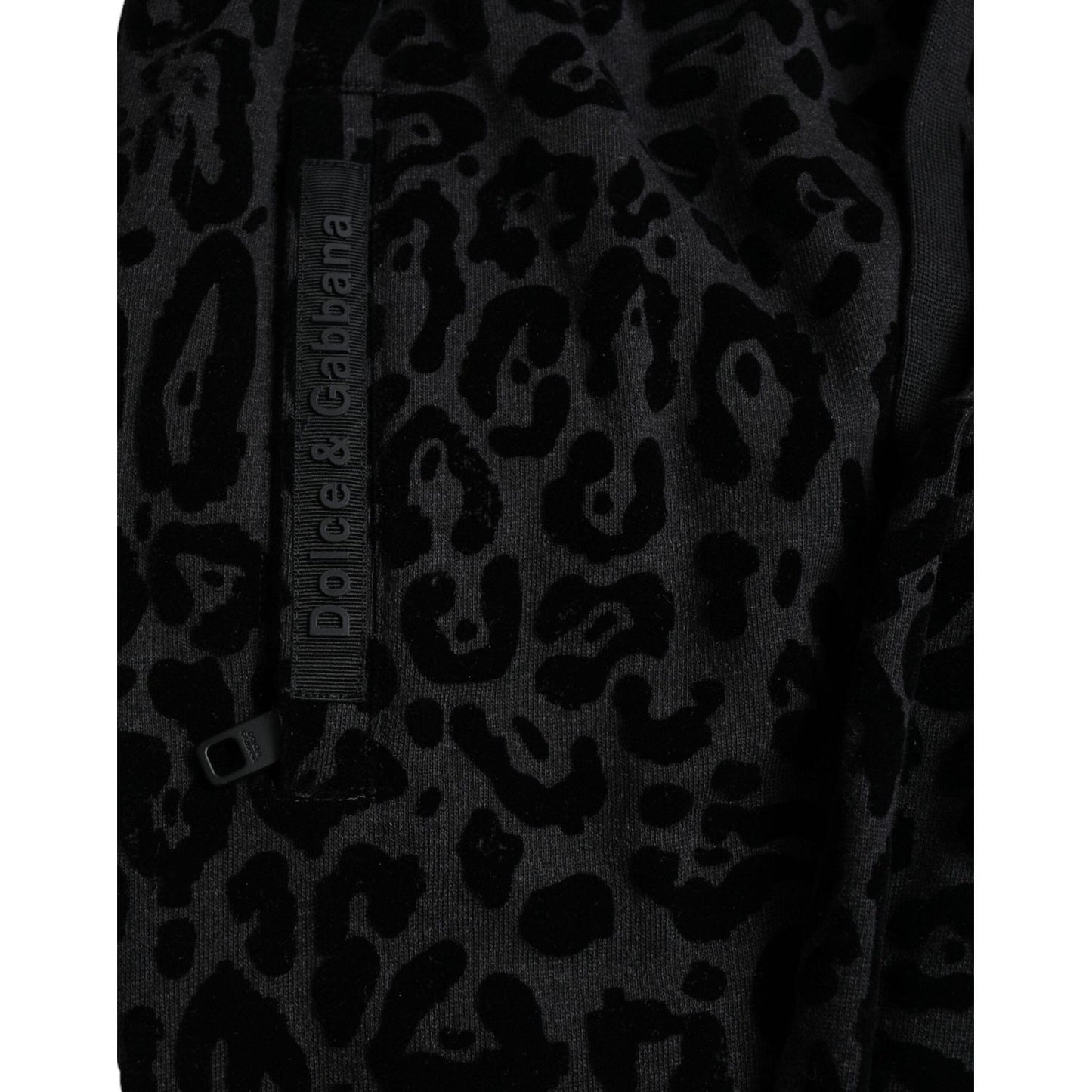 Dolce & Gabbana Black Leopard Cotton Slim Fit Jogger Pants PAN74988-50