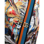 Dolce & Gabbana Multicolor Marble Print Satin Pants PAN74867-46