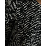 Dolce & Gabbana Black Chevron Polyester Shift Mini Dress DR28984-40