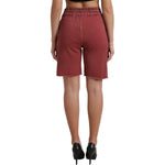 Dolce & Gabbana Maroon Cotton High Waist Sweatshorts Shorts PAN74899-40