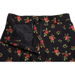 Dolce & Gabbana Black Floral Wool High Waist Tapered Pants PAN74954-40