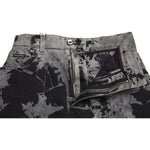 Dolce & Gabbana Black Gray Lace Cotton High Waist Denim Mini Skirt SKI1943-40