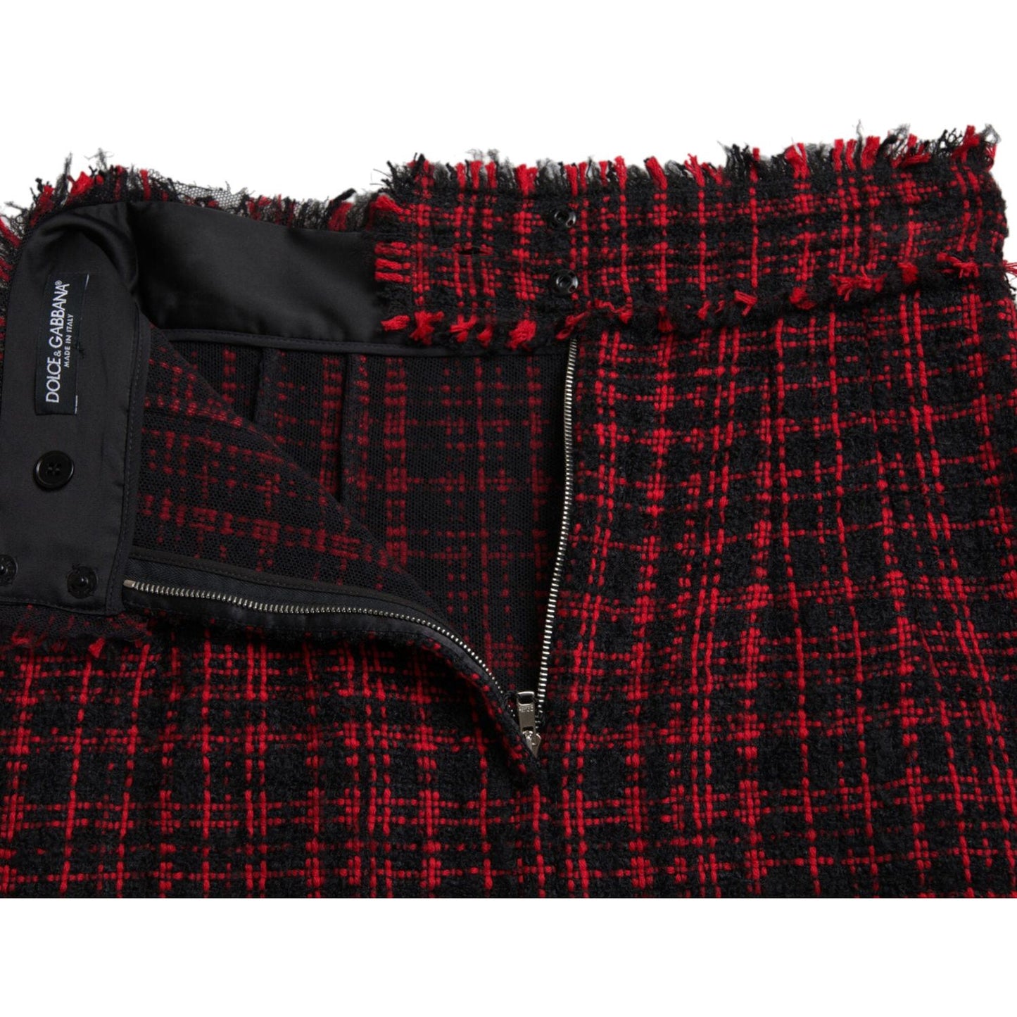 Dolce & Gabbana Tantalizing Tartan High-Waist Mini Skirt Dolce & Gabbana Black