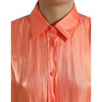 Dolce & Gabbana Peach Long Sleeve Button Down Blouse Top TSH84224-48