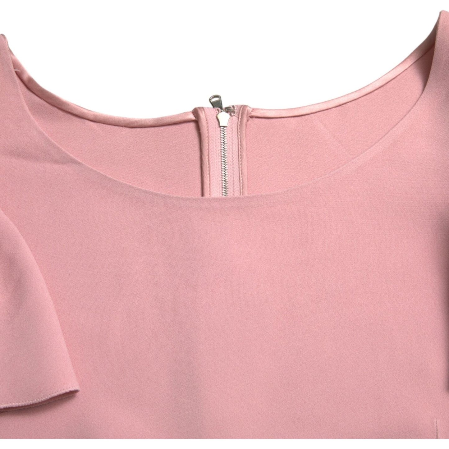 Dolce & Gabbana Pink Short Sleeves Round Neck Blouse Top