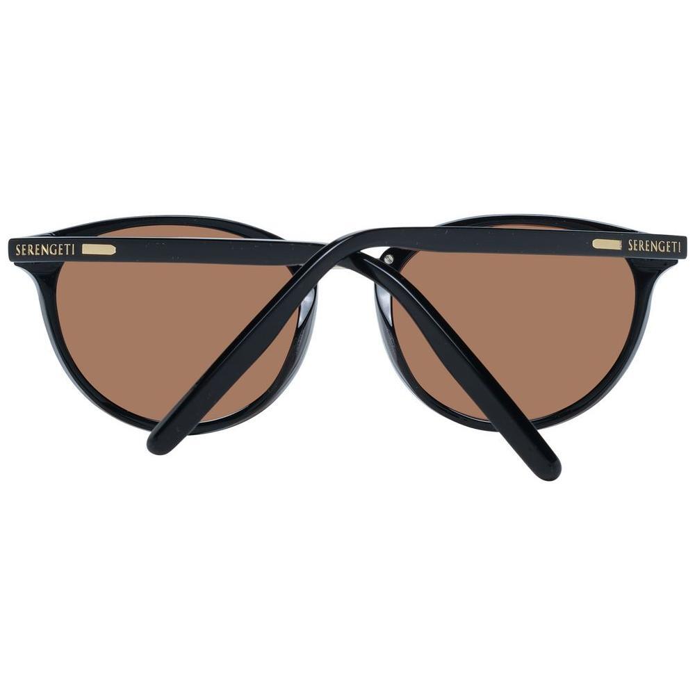 Serengeti Black Acetate & Metal Sunglasses